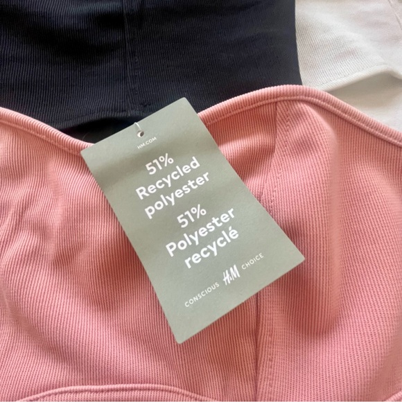 Bundle of 3 H&M Cropped Tube Tops - Size M - Picture 4 of 5